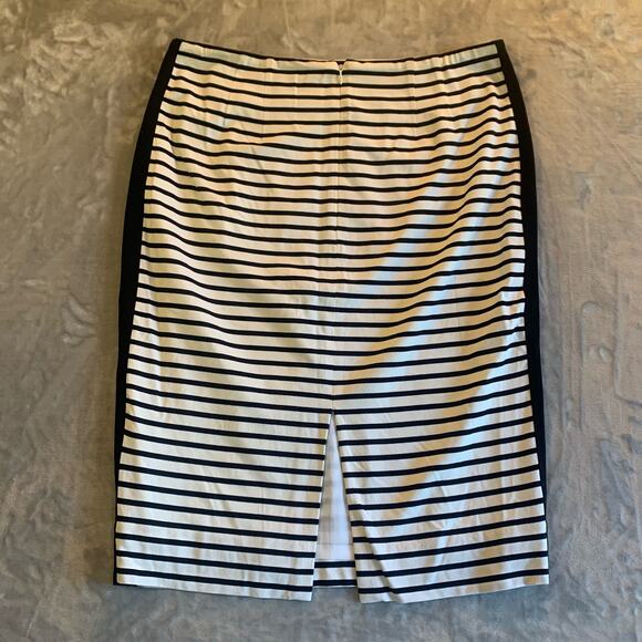 White House Black Market Striped Pencil Skirt Women's 14 Stretchy Slim (0351) - Picture 7 of 10